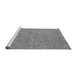 Sideview of Machine Washable Oriental Gray Industrial Rug, wshurb1908gry