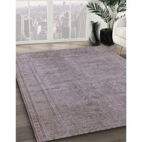 Mid-Century Modern Rose Purple Oriental Rug, urb1909