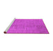 Sideview of Machine Washable Oriental Pink Industrial Rug, wshurb1909pnk