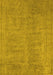 Machine Washable Oriental Yellow Industrial Rug, wshurb1909yw