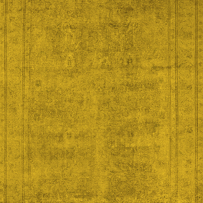 Machine Washable Oriental Yellow Industrial Rug, wshurb1909yw