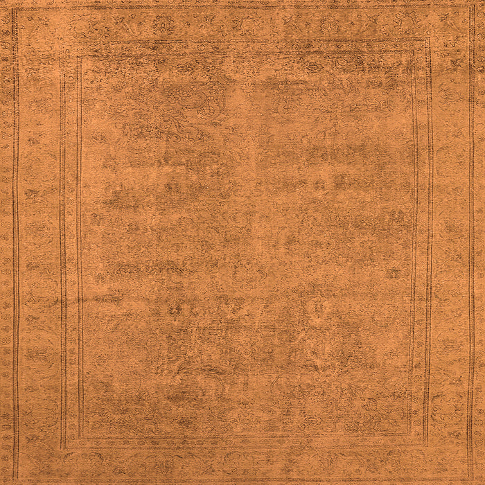 Square Oriental Orange Industrial Rug, urb1909org