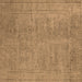 Square Oriental Brown Industrial Rug, urb1909brn