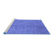 Sideview of Machine Washable Oriental Blue Industrial Rug, wshurb1909blu