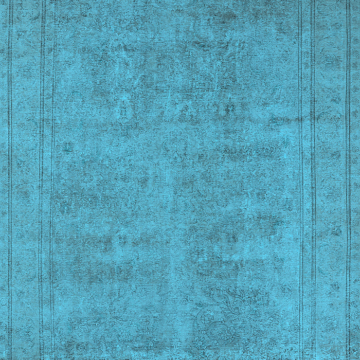 Machine Washable Oriental Light Blue Industrial Rug, wshurb1909lblu