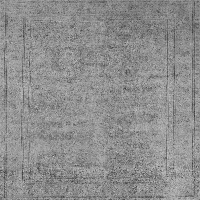 Square Oriental Gray Industrial Rug, urb1909gry