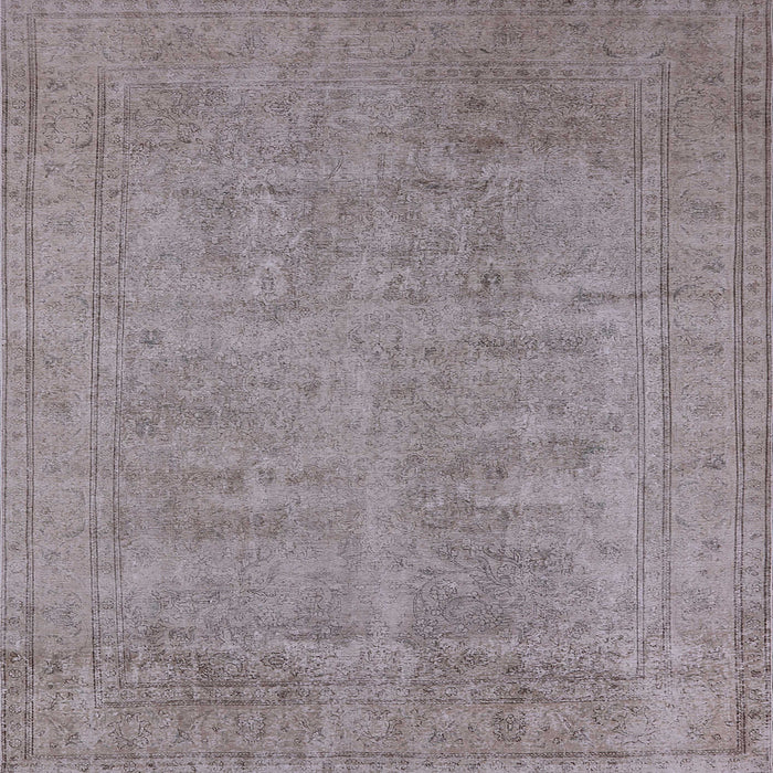 Square Mid-Century Modern Rose Purple Oriental Rug, urb1909