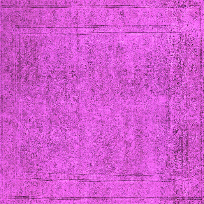 Square Machine Washable Oriental Pink Industrial Rug, wshurb1909pnk