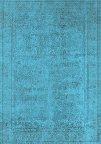 Oriental Light Blue Industrial Rug, urb1909lblu