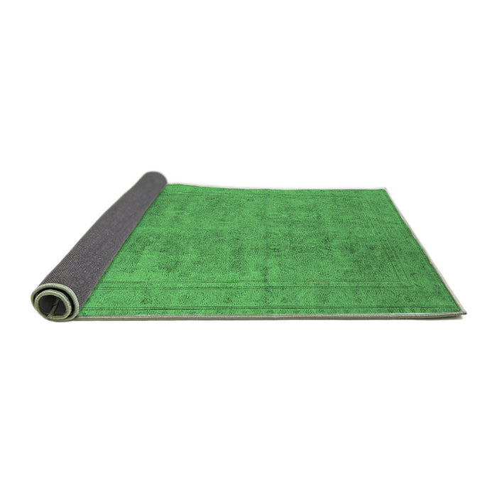 Sideview of Oriental Emerald Green Industrial Rug, urb1909emgrn