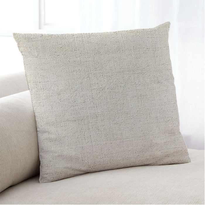 Lifestyle Image of Mid-Century Modern Urban Square Champagne Beige Throw Pillow, 18 inch by 18 inch, pwurb190