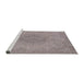 Sideview of Machine Washable Industrial Modern Rose Dust Purple Rug, wshurb1910