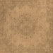 Square Oriental Brown Industrial Rug, urb1910brn