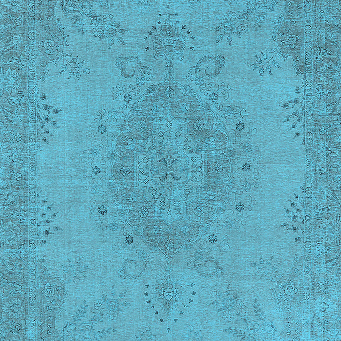 Machine Washable Oriental Light Blue Industrial Rug, wshurb1910lblu