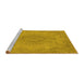 Sideview of Machine Washable Oriental Yellow Industrial Rug, wshurb1910yw