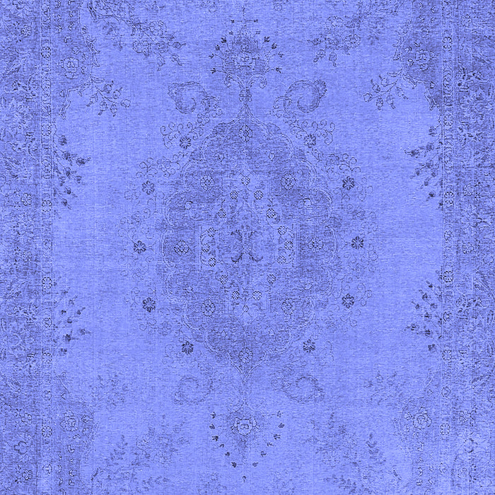 Machine Washable Oriental Blue Industrial Rug, wshurb1910blu