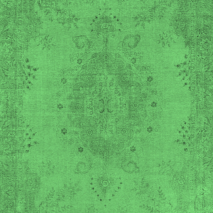 Machine Washable Oriental Emerald Green Industrial Area Rugs, wshurb1910emgrn