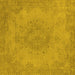 Square Oriental Yellow Industrial Rug, urb1910yw