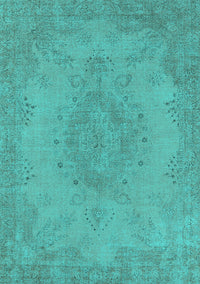 Oriental Turquoise Industrial Rug, urb1910turq