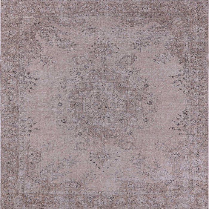 Square Machine Washable Industrial Modern Rose Dust Purple Rug, wshurb1910