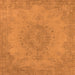 Square Oriental Orange Industrial Rug, urb1910org