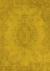 Oriental Yellow Industrial Rug, urb1910yw