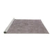 Sideview of Machine Washable Industrial Modern Rose Dust Purple Rug, wshurb1911