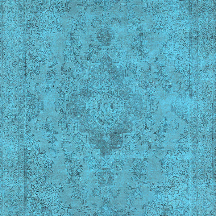 Machine Washable Oriental Light Blue Industrial Rug, wshurb1911lblu