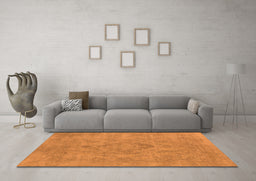 Machine Washable Oriental Orange Industrial Area Rugs in a Living Room, wshurb1911org