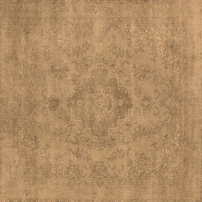 Square Machine Washable Oriental Brown Industrial Rug, wshurb1911brn