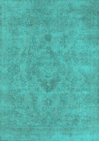 Oriental Turquoise Industrial Rug, urb1911turq