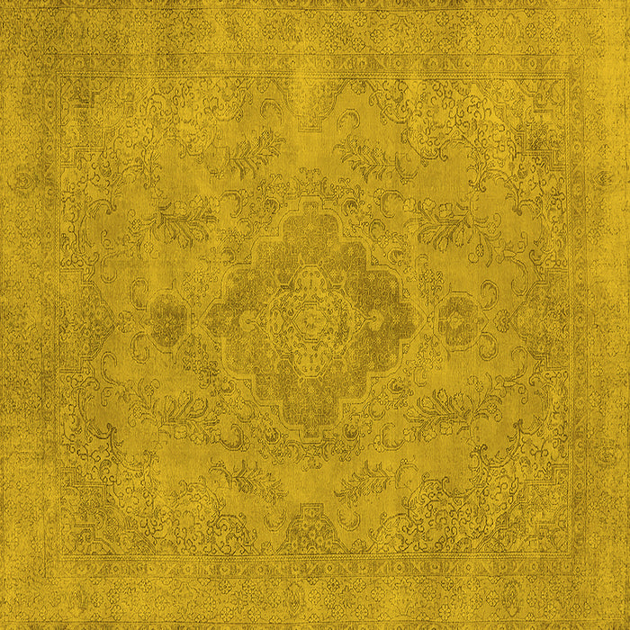 Square Oriental Yellow Industrial Rug, urb1911yw