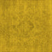 Square Oriental Yellow Industrial Rug, urb1911yw