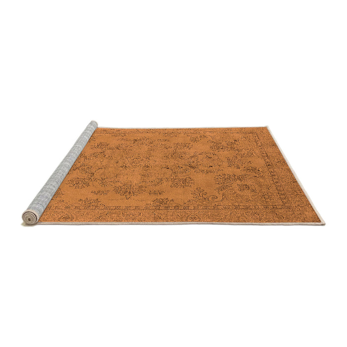 Sideview of Machine Washable Oriental Orange Industrial Area Rugs, wshurb1912org