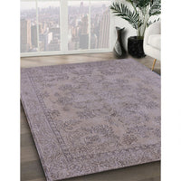 Mid-Century Modern Rose Purple Oriental Rug, urb1912