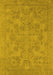 Oriental Yellow Industrial Rug, urb1912yw