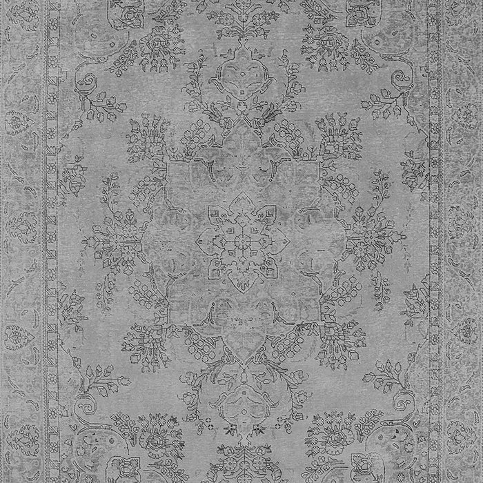 Machine Washable Oriental Gray Industrial Rug, wshurb1912gry