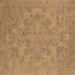 Square Oriental Brown Industrial Rug, urb1912brn