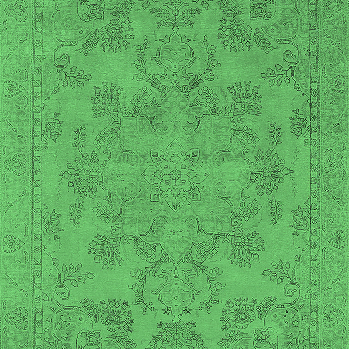 Machine Washable Oriental Emerald Green Industrial Area Rugs, wshurb1912emgrn
