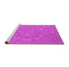 Sideview of Machine Washable Oriental Pink Industrial Rug, wshurb1912pnk