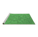 Sideview of Machine Washable Oriental Emerald Green Industrial Area Rugs, wshurb1912emgrn