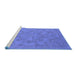 Sideview of Machine Washable Oriental Blue Industrial Rug, wshurb1912blu