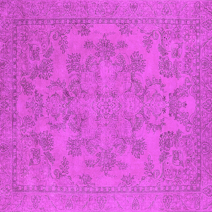 Square Machine Washable Oriental Pink Industrial Rug, wshurb1912pnk