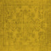 Square Oriental Yellow Industrial Rug, urb1912yw