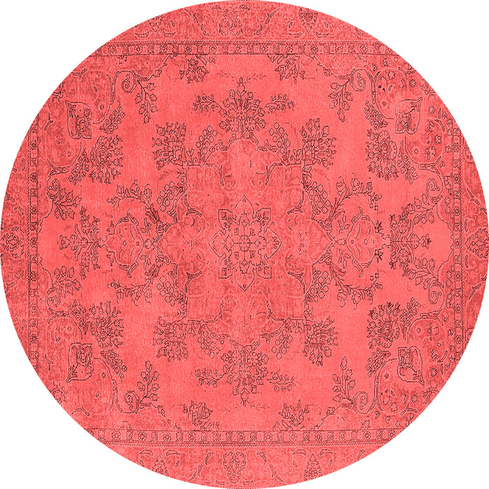Machine Washable Oriental Red Industrial Rug, wshurb1912red