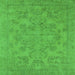 Square Oriental Green Industrial Rug, urb1912grn