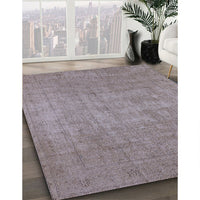 Mid-Century Modern Rose Purple Oriental Rug, urb1913