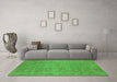Machine Washable Oriental Green Industrial Area Rugs in a Living Room,, wshurb1913grn