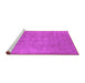 Sideview of Machine Washable Oriental Pink Industrial Rug, wshurb1913pnk