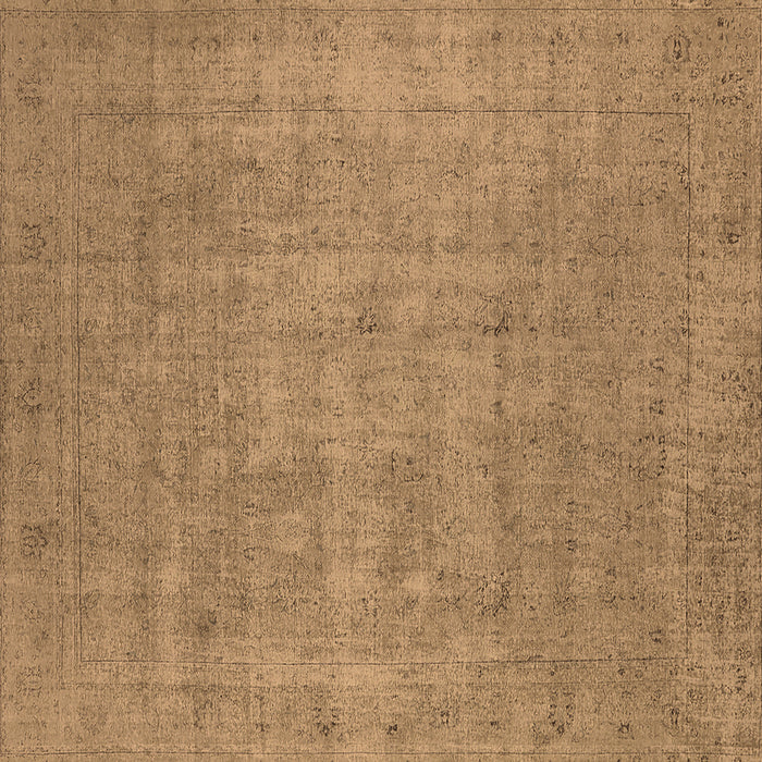 Square Oriental Brown Industrial Rug, urb1913brn